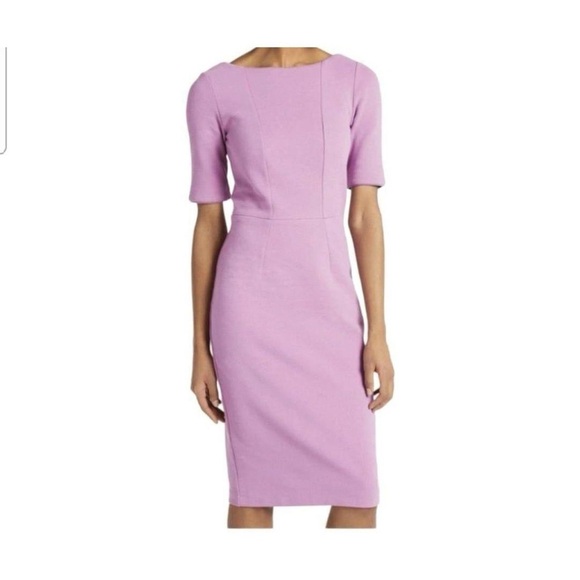Boden Kaia Ottoman Textured Sheath Dress Lavender Sz 2 - Picture 8 of 8